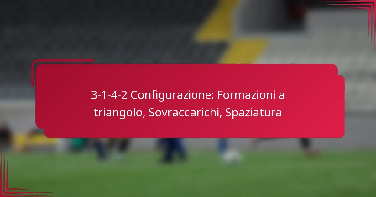 You are currently viewing 3-1-4-2 Configurazione: Formazioni a triangolo, Sovraccarichi, Spaziatura