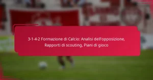 Read more about the article 3-1-4-2 Formazione di Calcio: Analisi dell’opposizione, Rapporti di scouting, Piani di gioco