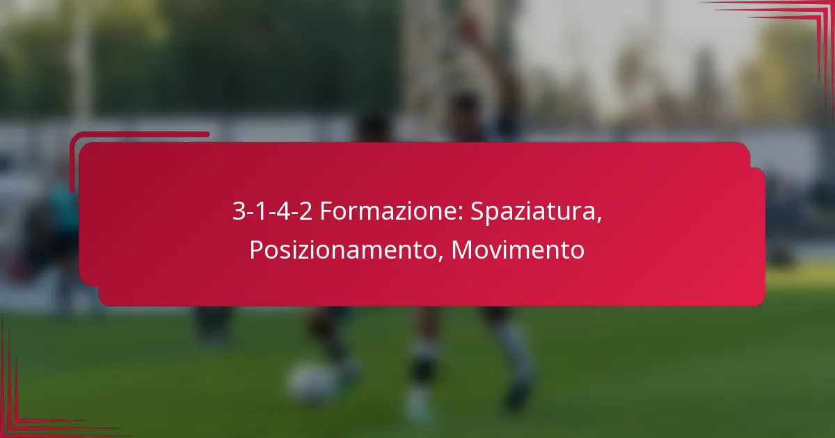 You are currently viewing 3-1-4-2 Formazione: Spaziatura, Posizionamento, Movimento