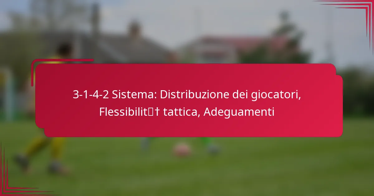 You are currently viewing 3-1-4-2 Sistema: Distribuzione dei giocatori, Flessibilità tattica, Adeguamenti