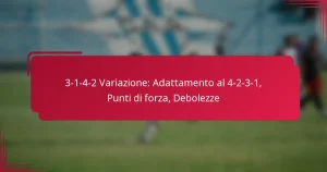 Read more about the article 3-1-4-2 Variazione: Adattamento al 4-2-3-1, Punti di forza, Debolezze