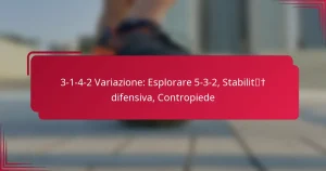 Read more about the article 3-1-4-2 Variazione: Esplorare 5-3-2, Stabilità difensiva, Contropiede