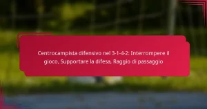 Read more about the article Centrocampista difensivo nel 3-1-4-2: Interrompere il gioco, Supportare la difesa, Raggio di passaggio