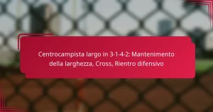 Read more about the article Centrocampista largo in 3-1-4-2: Mantenimento della larghezza, Cross, Rientro difensivo
