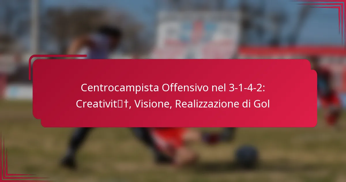 Centrocampista Offensivo nel 3-1-4-2: Creatività, Visione, Realizzazione di Gol