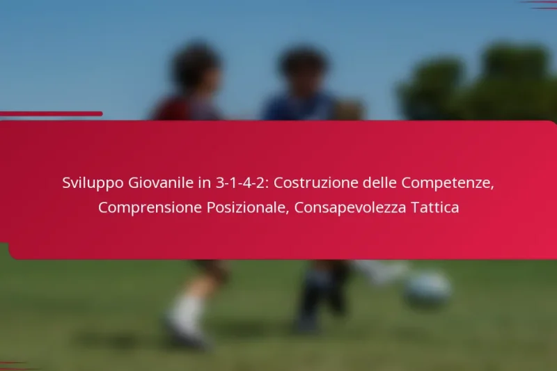 Sviluppo Giovanile in 3-1-4-2: Costruzione delle Competenze, Comprensione Posizionale, Consapevolezza Tattica
